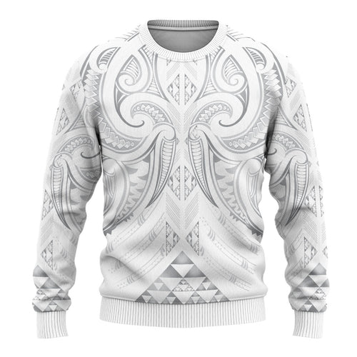 Maori Rugby Custom Ngaru Mangopare Ugly Christmas Sweater Kiwikiwi Niho Taniwha Motif