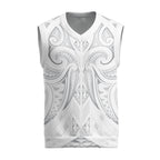 Maori Rugby Custom Ngaru Mangopare Christmas Knitted V-Neck Vest Kiwikiwi Niho Taniwha Motif