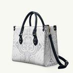 Maori Rugby Custom Ngaru Mangopare Leather Bag Kiwikiwi Niho Taniwha Motif