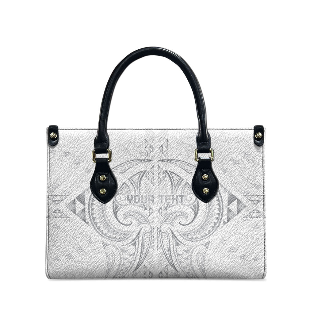 Maori Rugby Custom Ngaru Mangopare Leather Bag Kiwikiwi Niho Taniwha Motif