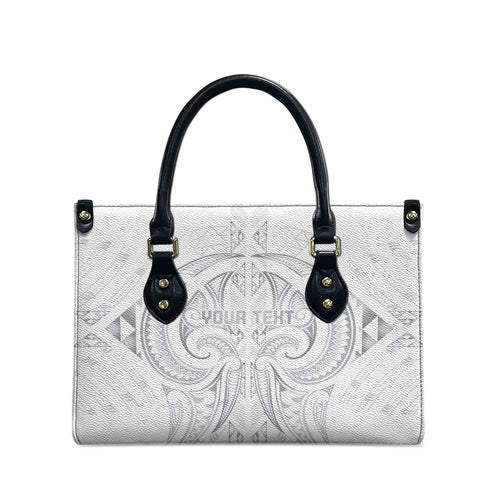 Maori Rugby Custom Ngaru Mangopare Leather Bag Kiwikiwi Niho Taniwha Motif