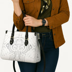 Maori Rugby Custom Ngaru Mangopare Leather Bag Kiwikiwi Niho Taniwha Motif