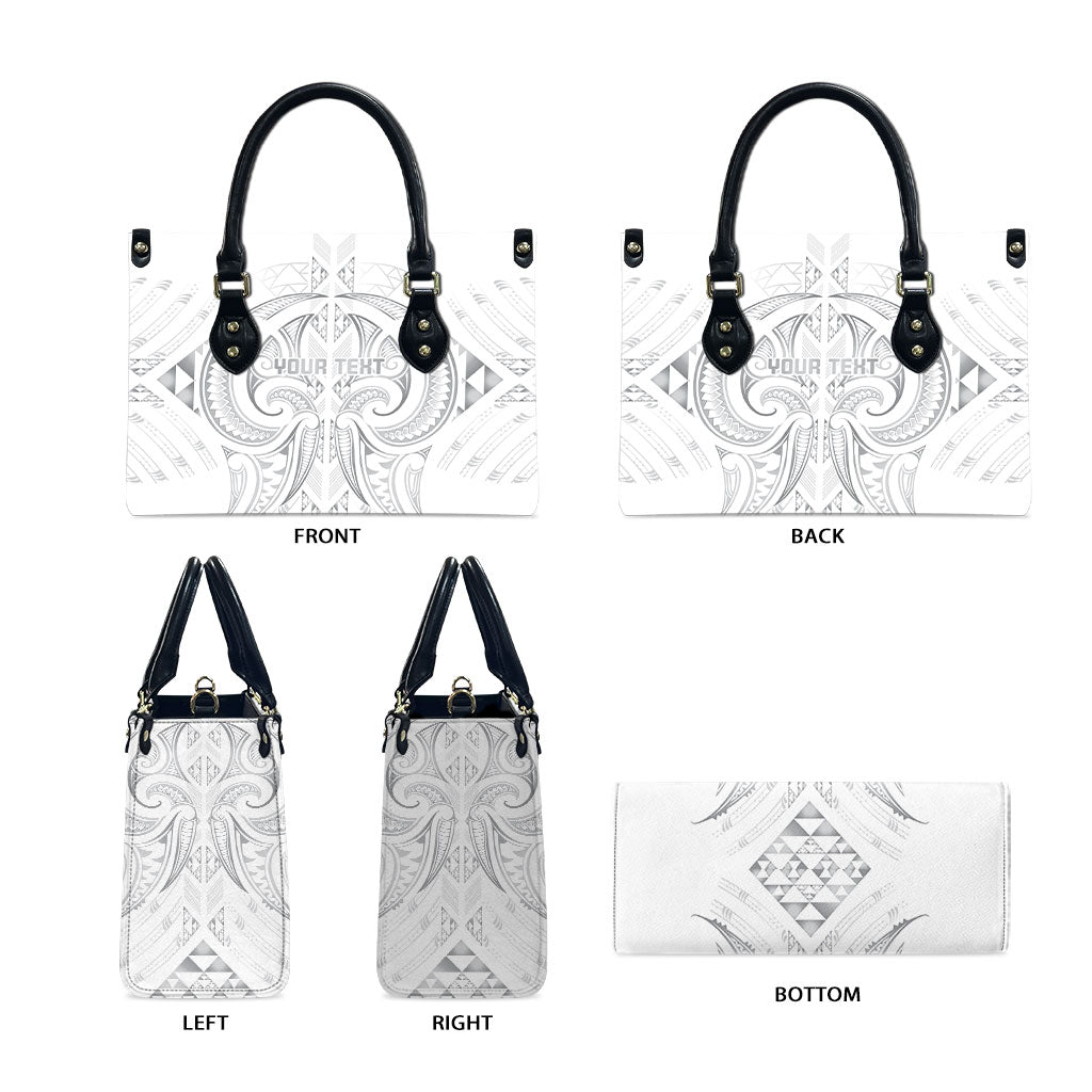 Maori Rugby Custom Ngaru Mangopare Leather Bag Kiwikiwi Niho Taniwha Motif