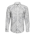 Maori Rugby Custom Ngaru Mangopare Long Sleeve Button Shirt Kiwikiwi Niho Taniwha Motif