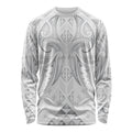 Maori Rugby Custom Ngaru Mangopare Long Sleeve Shirt Kiwikiwi Niho Taniwha Motif