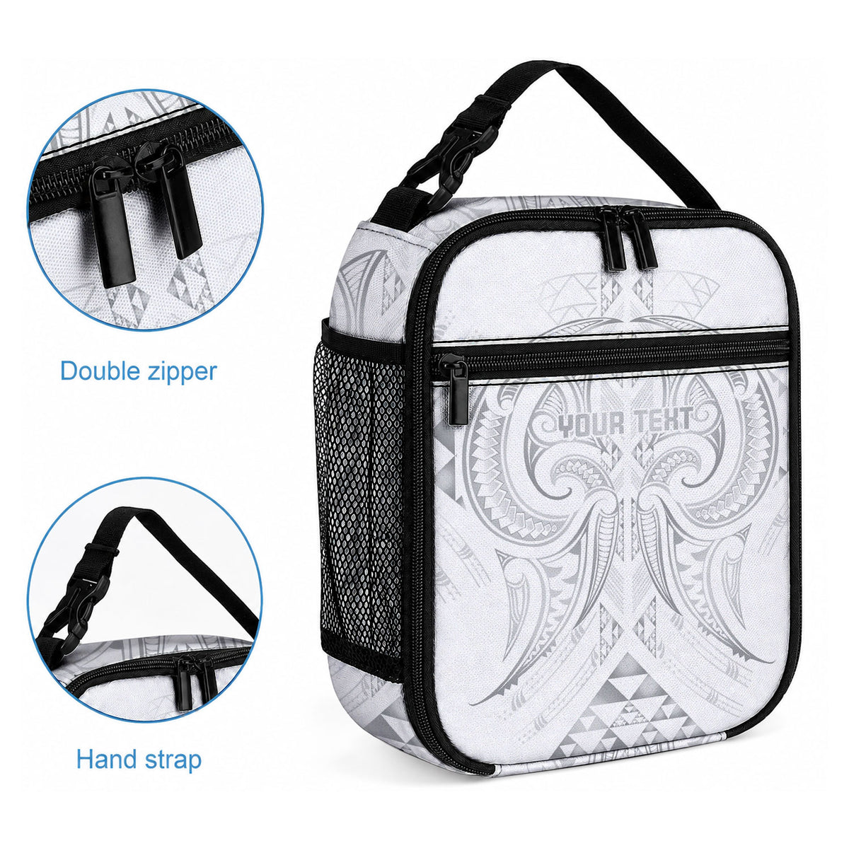 Maori Rugby Custom Ngaru Mangopare Lunch Bag Kiwikiwi Niho Taniwha Motif