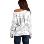 Maori Rugby Custom Ngaru Mangopare Off Shoulder Sweater Kiwikiwi Niho Taniwha Motif