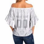 Maori Rugby Custom Ngaru Mangopare Off Shoulder Wrap Waist Top Kiwikiwi Niho Taniwha Motif