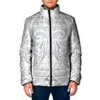 Maori Rugby Custom Ngaru Mangopare Padded Jacket Kiwikiwi Niho Taniwha Motif