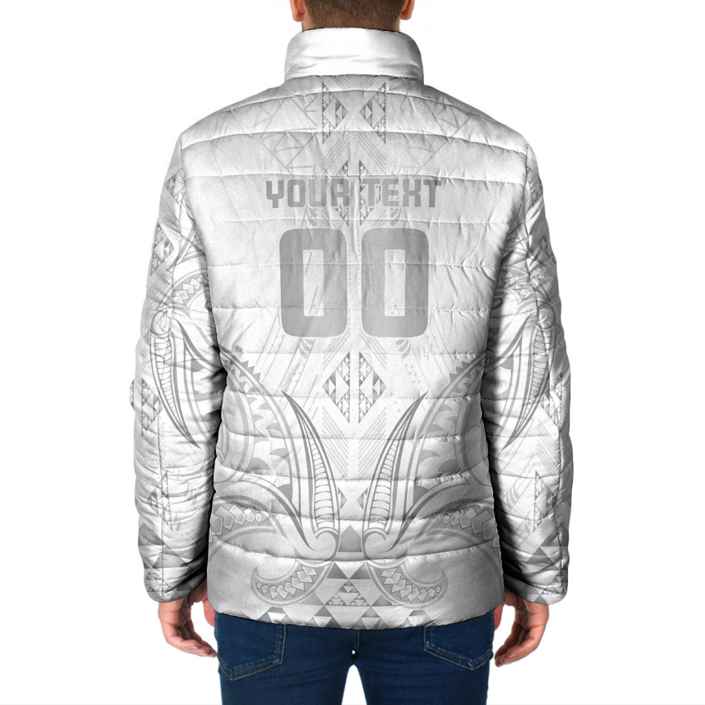 Maori Rugby Custom Ngaru Mangopare Padded Jacket Kiwikiwi Niho Taniwha Motif