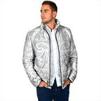 Maori Rugby Custom Ngaru Mangopare Padded Jacket Kiwikiwi Niho Taniwha Motif