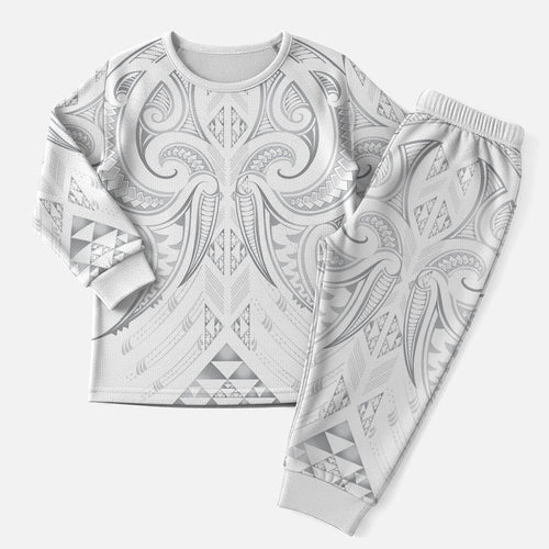 Maori Rugby Custom Ngaru Mangopare Christmas Pajama Set Kiwikiwi Niho Taniwha Motif