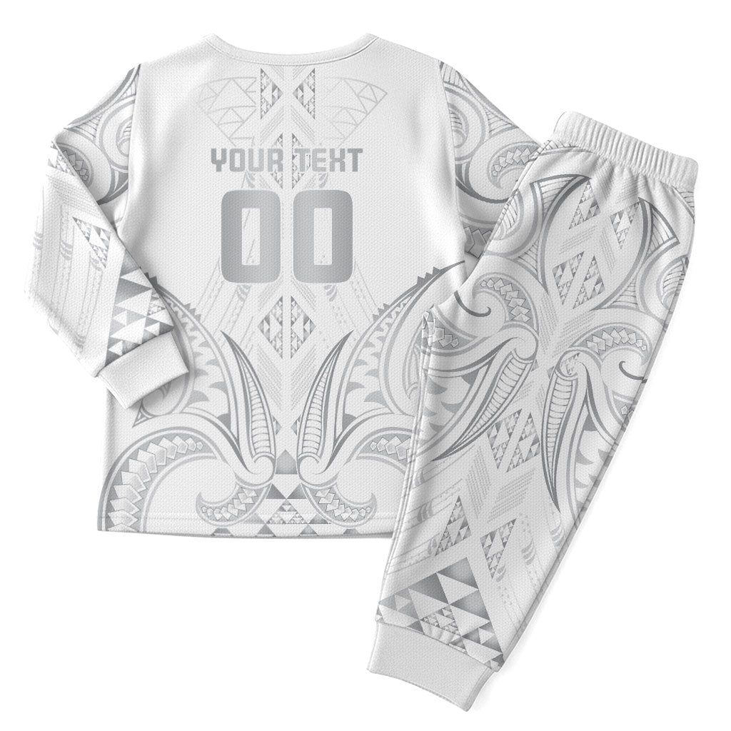 Maori Rugby Custom Ngaru Mangopare Christmas Pajama Set Kiwikiwi Niho Taniwha Motif