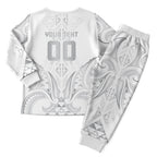 Maori Rugby Custom Ngaru Mangopare Christmas Pajama Set Kiwikiwi Niho Taniwha Motif