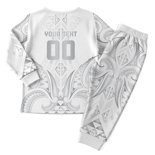 Maori Rugby Custom Ngaru Mangopare Christmas Pajama Set Kiwikiwi Niho Taniwha Motif