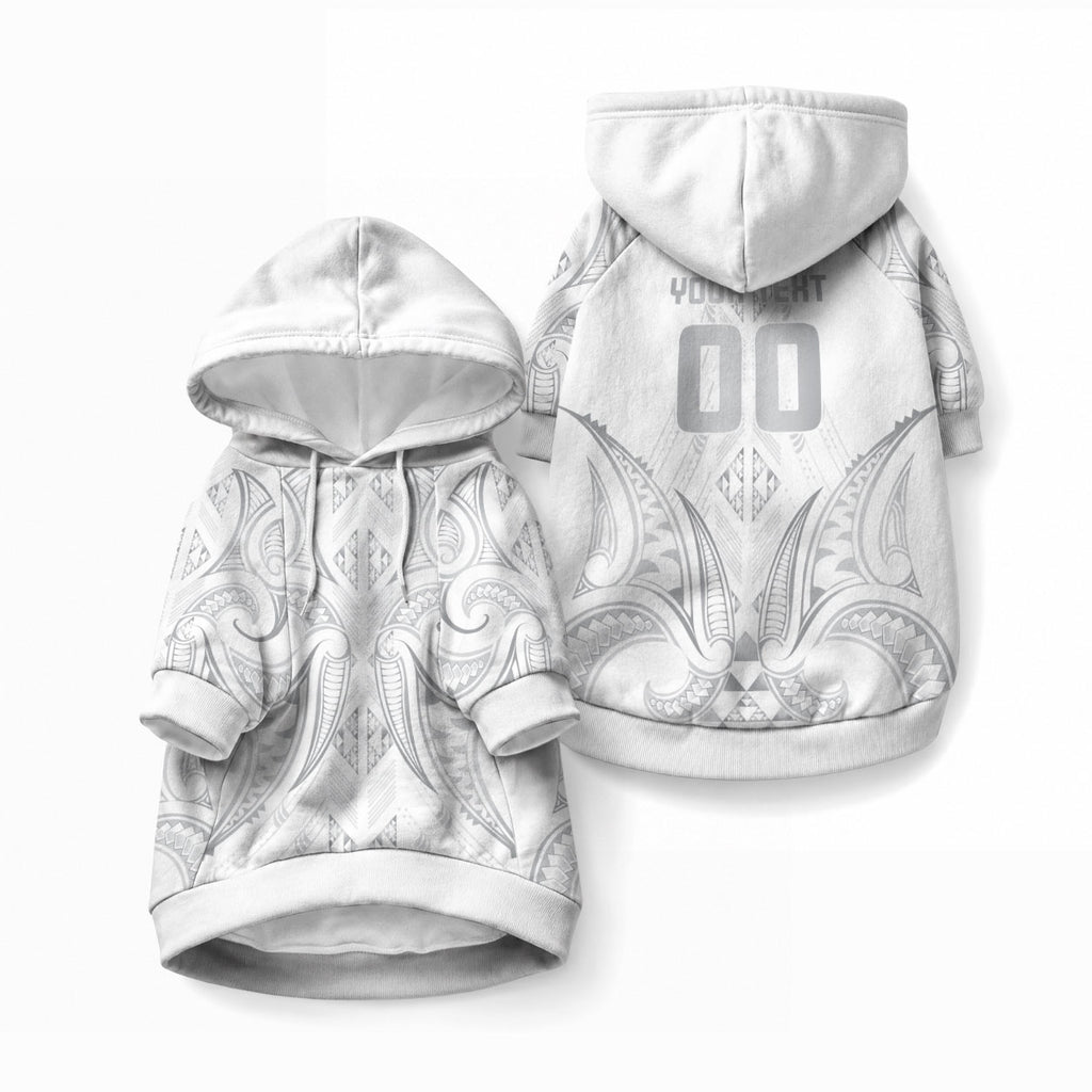Maori Rugby Custom Ngaru Mangopare Pet Hoodie Kiwikiwi Niho Taniwha Motif