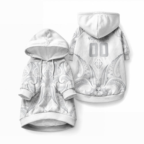 Maori Rugby Custom Ngaru Mangopare Pet Hoodie Kiwikiwi Niho Taniwha Motif