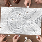 Maori Rugby Custom Ngaru Mangopare Puzzle Kiwikiwi Niho Taniwha Motif