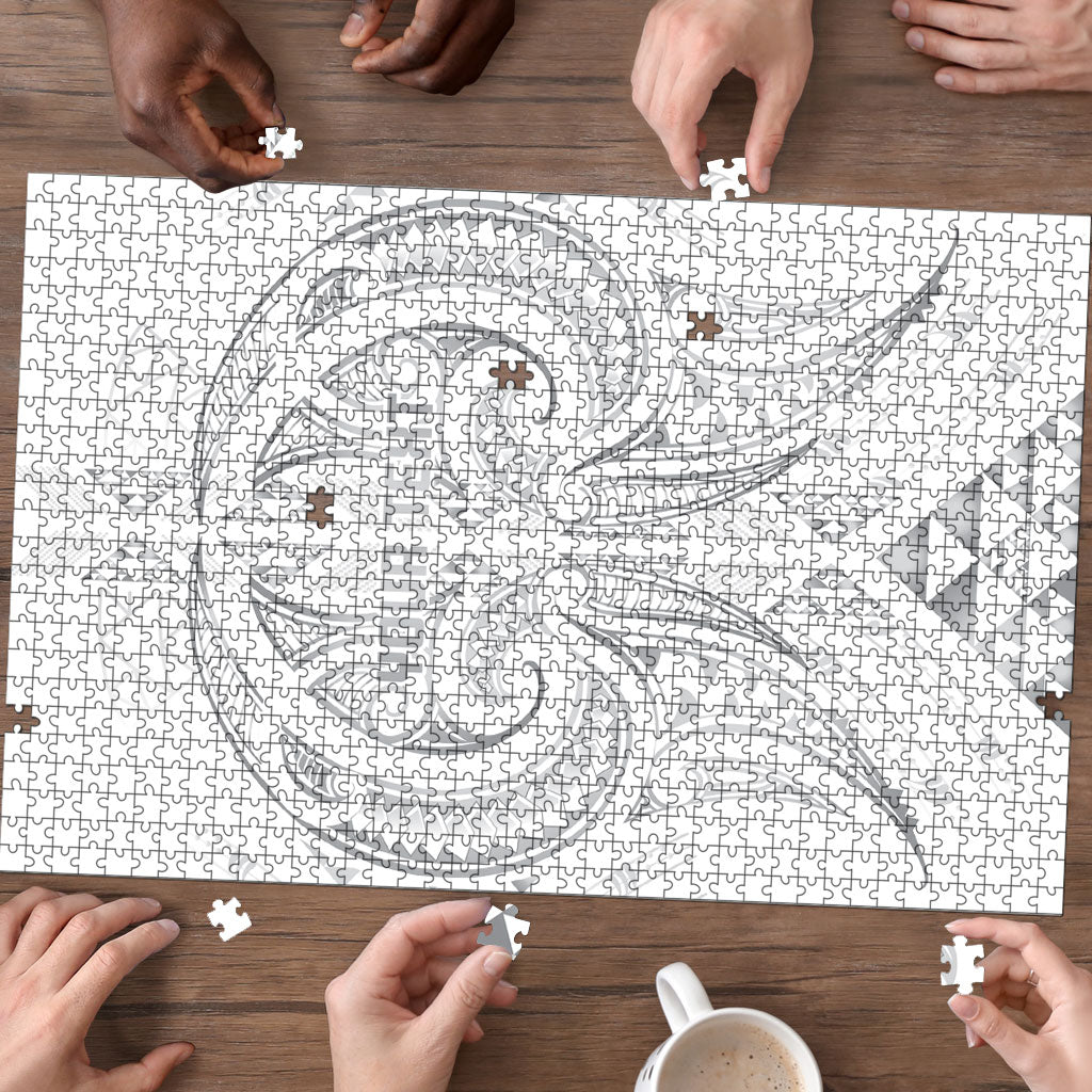Maori Rugby Custom Ngaru Mangopare Puzzle Kiwikiwi Niho Taniwha Motif