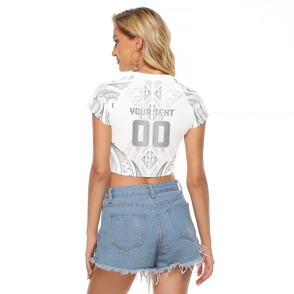 Maori Rugby Custom Ngaru Mangopare Raglan Cropped T Shirt Kiwikiwi Niho Taniwha Motif