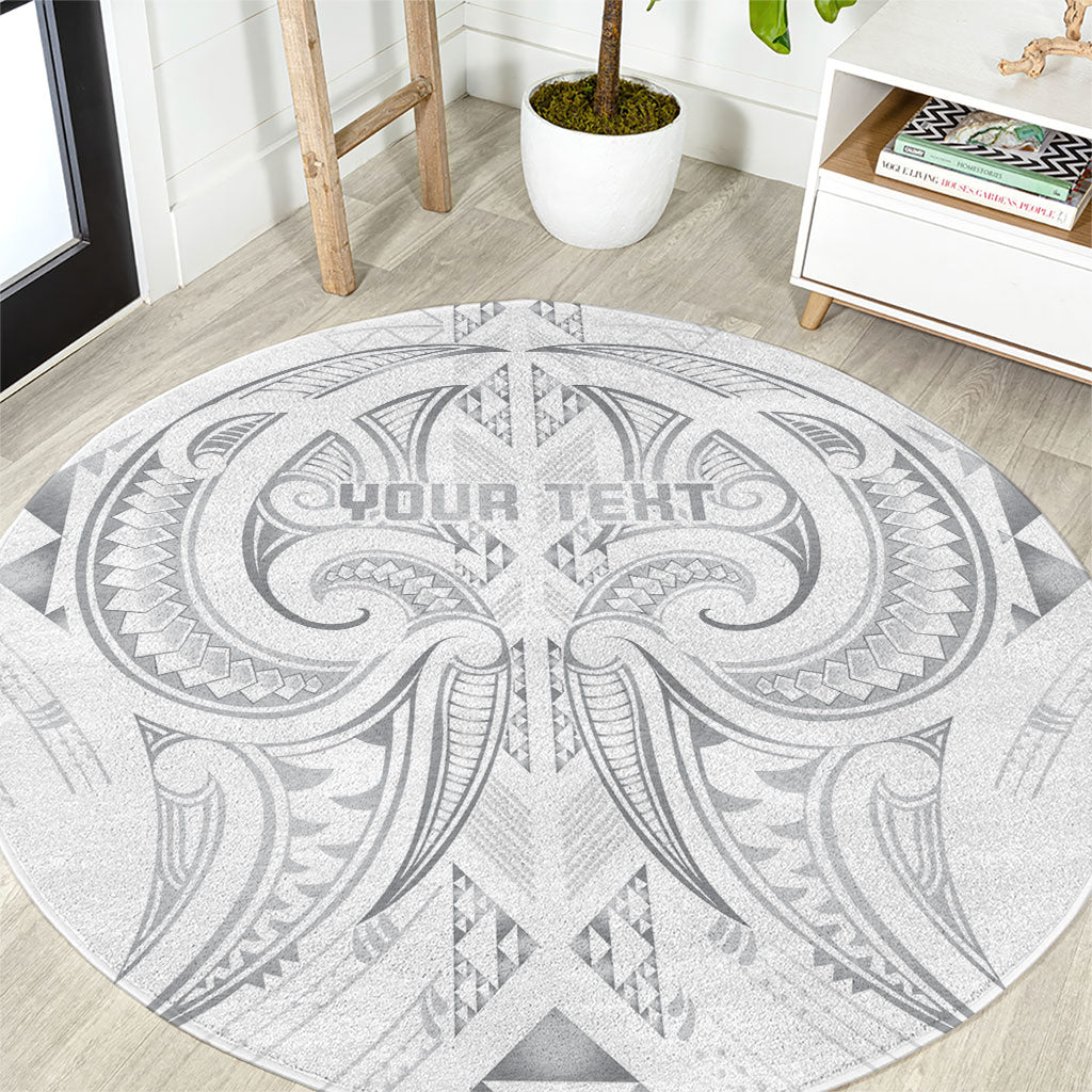 Maori Rugby Custom Ngaru Mangopare Round Carpet Kiwikiwi Niho Taniwha Motif