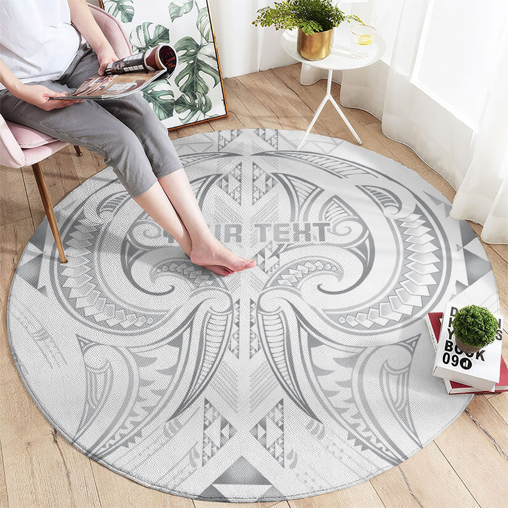 Maori Rugby Custom Ngaru Mangopare Round Carpet Kiwikiwi Niho Taniwha Motif