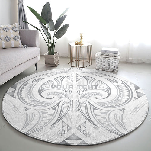 Maori Rugby Custom Ngaru Mangopare Round Carpet Kiwikiwi Niho Taniwha Motif