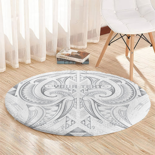 Maori Rugby Custom Ngaru Mangopare Round Carpet Kiwikiwi Niho Taniwha Motif
