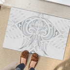 Maori Rugby Custom Ngaru Mangopare Rubber Doormat Kiwikiwi Niho Taniwha Motif