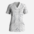 Maori Rugby Custom Ngaru Mangopare Scrub Top Kiwikiwi Niho Taniwha Motif