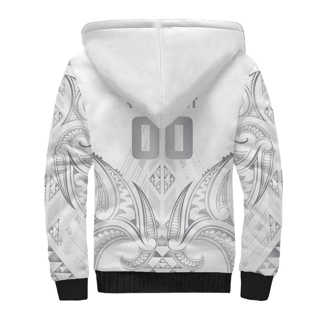 Maori Rugby Custom Ngaru Mangopare Sherpa Hoodie Kiwikiwi Niho Taniwha Motif