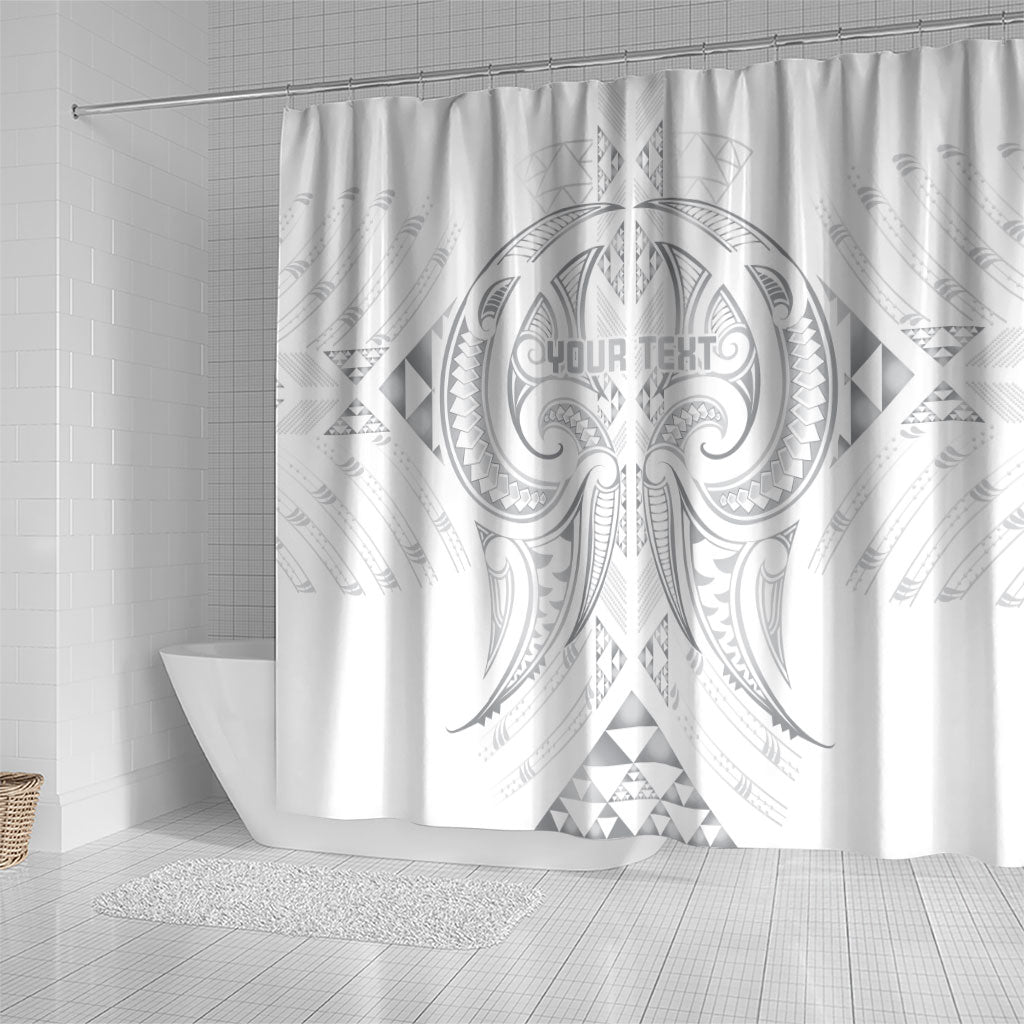Maori Rugby Custom Ngaru Mangopare Shower Curtain Kiwikiwi Niho Taniwha Motif