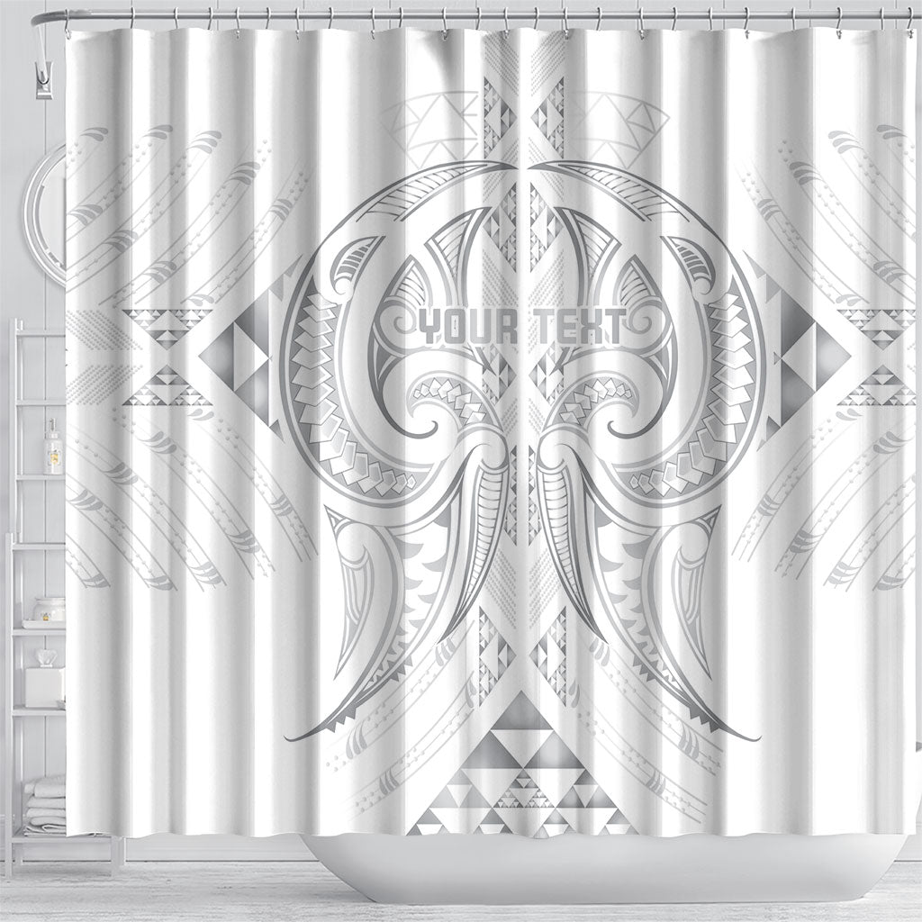 Maori Rugby Custom Ngaru Mangopare Shower Curtain Kiwikiwi Niho Taniwha Motif
