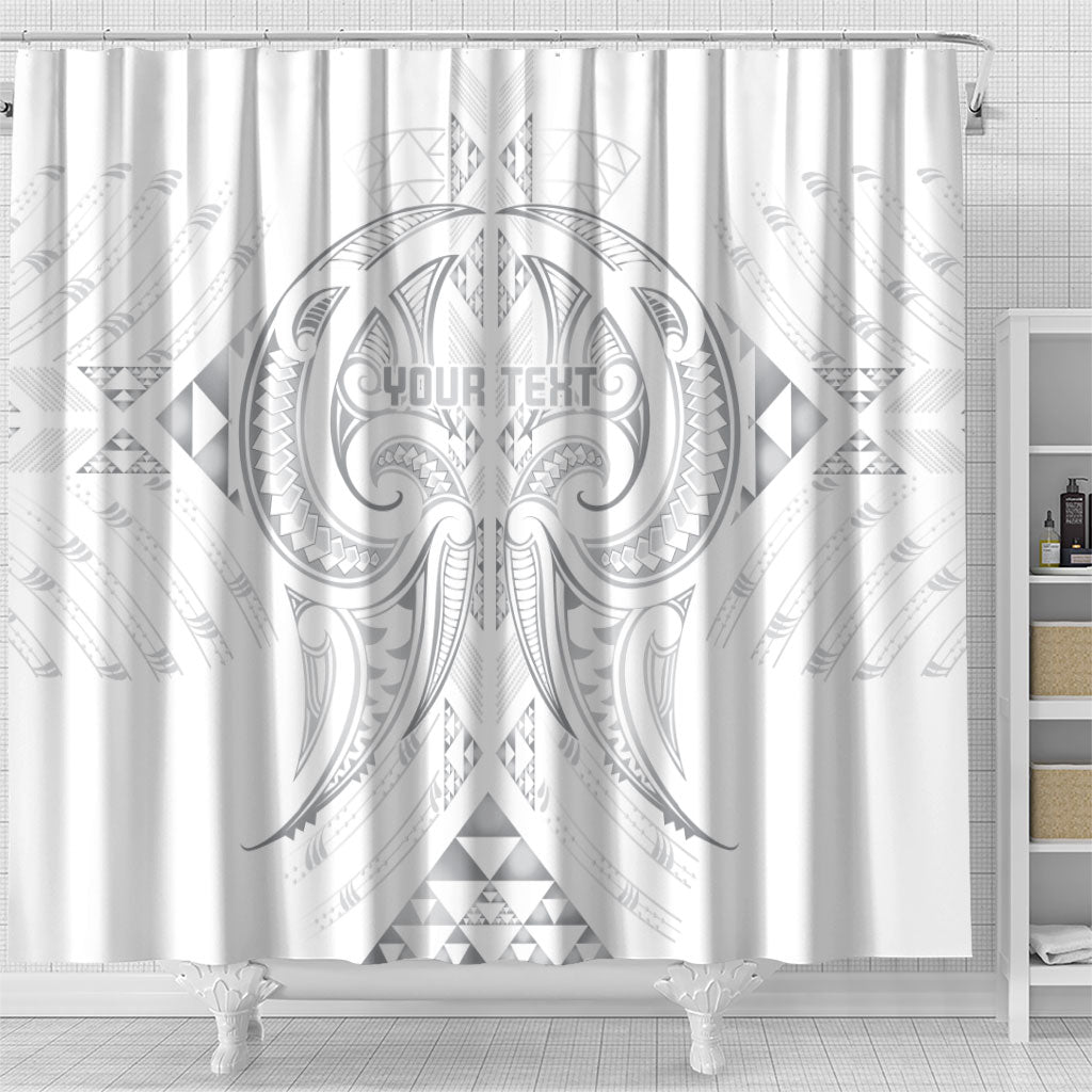 Maori Rugby Custom Ngaru Mangopare Shower Curtain Kiwikiwi Niho Taniwha Motif
