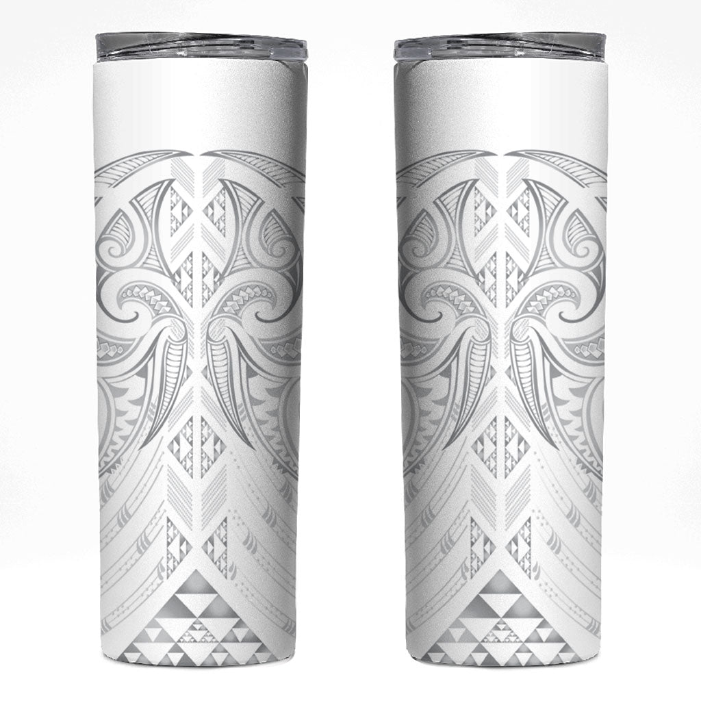 Maori Rugby Custom Ngaru Mangopare Skinny Tumbler Kiwikiwi Niho Taniwha Motif