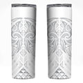 Maori Rugby Custom Ngaru Mangopare Skinny Tumbler Kiwikiwi Niho Taniwha Motif