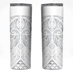 Maori Rugby Custom Ngaru Mangopare Skinny Tumbler Kiwikiwi Niho Taniwha Motif