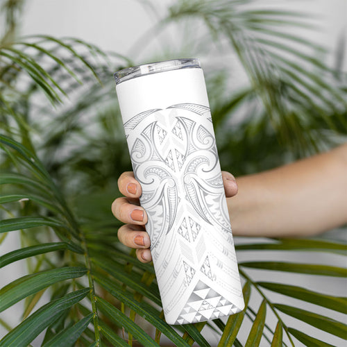Maori Rugby Custom Ngaru Mangopare Skinny Tumbler Kiwikiwi Niho Taniwha Motif