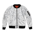 Maori Rugby Custom Ngaru Mangopare Sleeve Zip Bomber Jacket Kiwikiwi Niho Taniwha Motif