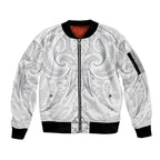 Maori Rugby Custom Ngaru Mangopare Sleeve Zip Bomber Jacket Kiwikiwi Niho Taniwha Motif