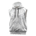 Maori Rugby Custom Ngaru Mangopare Sleeveless Hoodie Kiwikiwi Niho Taniwha Motif