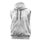Maori Rugby Custom Ngaru Mangopare Sleeveless Hoodie Kiwikiwi Niho Taniwha Motif
