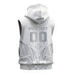 Maori Rugby Custom Ngaru Mangopare Sleeveless Hoodie Kiwikiwi Niho Taniwha Motif