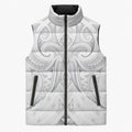 Maori Rugby Custom Ngaru Mangopare Sleeveless Puffer Jacket Kiwikiwi Niho Taniwha Motif
