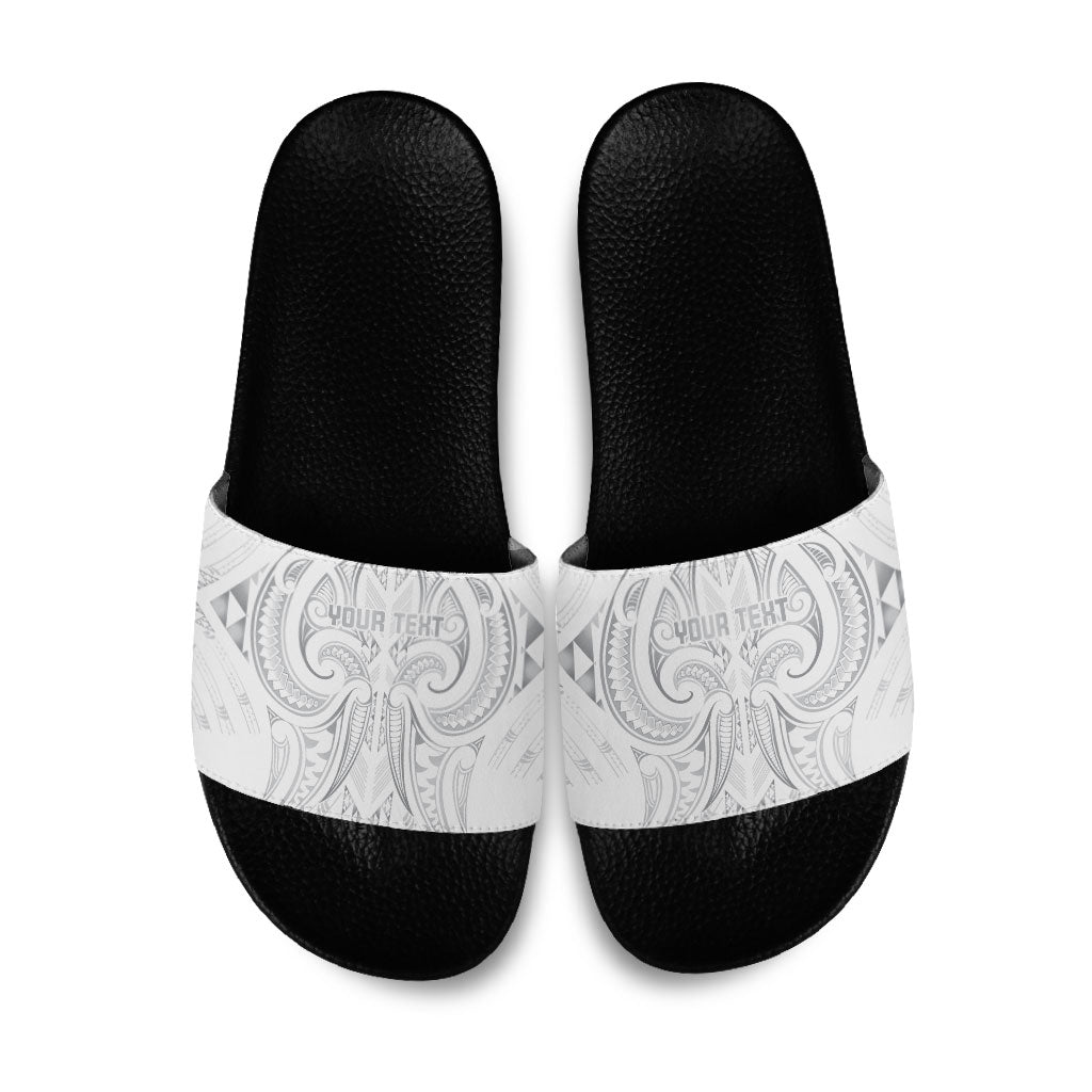 Maori Rugby Custom Ngaru Mangopare Slide Sandals Kiwikiwi Niho Taniwha Motif