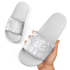 Maori Rugby Custom Ngaru Mangopare Slide Sandals Kiwikiwi Niho Taniwha Motif