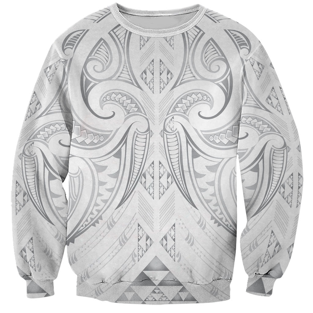 Maori Rugby Custom Ngaru Mangopare Sweatshirt Kiwikiwi Niho Taniwha Motif