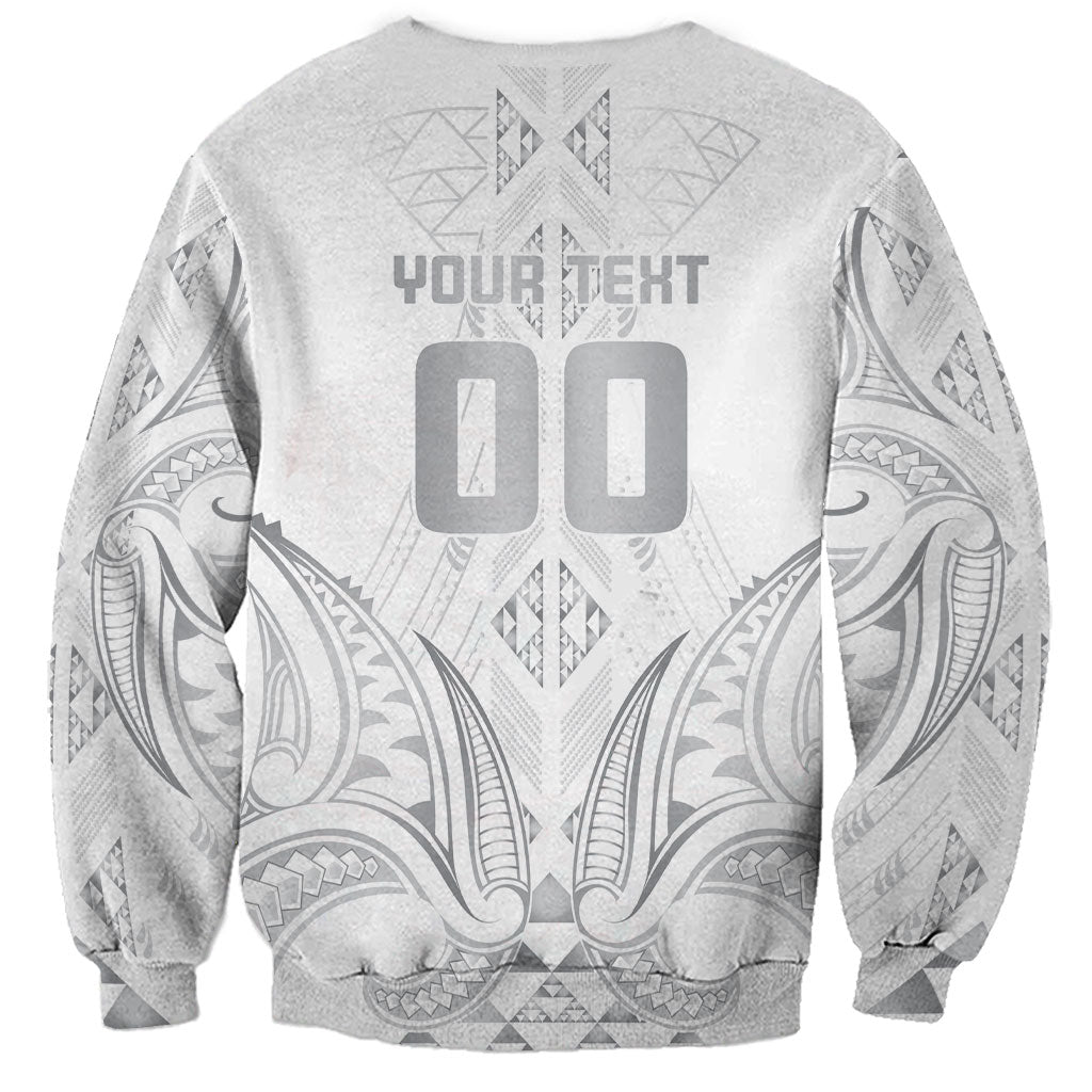 Maori Rugby Custom Ngaru Mangopare Sweatshirt Kiwikiwi Niho Taniwha Motif