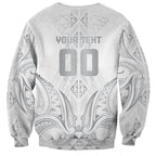 Maori Rugby Custom Ngaru Mangopare Sweatshirt Kiwikiwi Niho Taniwha Motif