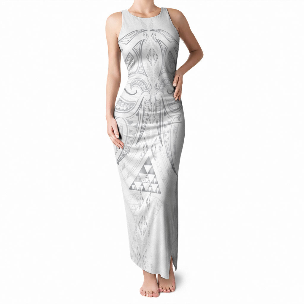 Maori Rugby Custom Ngaru Mangopare Tank Maxi Dress Kiwikiwi Niho Taniwha Motif